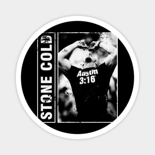 Stone Cold - Steve Austin // Vintage Distressed Fanmade Magnet